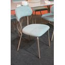 Ver imagem 2 de Kit 4 Cadeiras Jantar Aço Carbono Tecido Bouclê Lançamento:azul/champagne