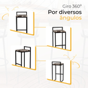 Ver imagem 5 de Kit 3 Banqueta Quadrada Preta para Balcão Ilha Cozinha Gourmet Bancada Piscina Bares Àrea de Lazer