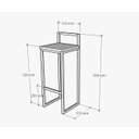Ver imagem 4 de Banqueta Alta 85cm Bistrô Cozinha Balcão em Metal com Encosto Reto e Assento Estofado Preto