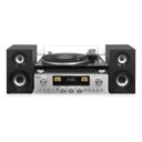 Ver imagem 1 de Vitrola Toca Discos Retro Vintage Receiver Cd Nfc Fm Bluetooth USB Raveo Concert One Vinil Reproduz