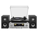 Ver imagem 7 de Vitrola Toca Discos Retro Vintage Receiver Cd Nfc Fm Bluetooth USB Raveo Concert One Vinil Reproduz