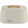 Porta Pão de Metal com Tampa e Alça de Madeira Grande Sense Porta Pães Retangular Lata Bread Metalla - 1
