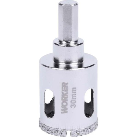 Serra Copo Diamantada Serra Copo Diamantada 30mm Triangular para Porcelana e Vidro Worker