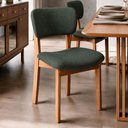 Ver imagem 4 de Kit 05 Cadeiras para Sala de Jantar Cozinha Living Estofada Dara L02 Linho Verde Musgo - Lyam Decor