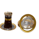 Ver imagem 1 de Conjunto de Xícaras de Chá Turca Sembol Rainbow Gold - 12 Peças