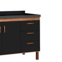 Ver imagem 4 de Gabinete de Cozinha 114 cm com 2 Portas e 3 Gavetas Balcão:Avelato/Preto