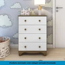 Ver imagem 7 de Cômoda Infantil 4 Gavetas 100% MDF Mimo Espresso Móveis