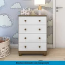 Ver imagem 6 de Cômoda Infantil 4 Gavetas 100% MDF Mimo Espresso Móveis