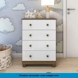 Cômoda Infantil 4 Gavetas 100% MDF Mimo Espresso Móveis - 6