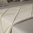 Ver imagem 4 de Peseira Drapeada Veludo Luxo 2,40x0,50m Dupla Face cama queen Bege