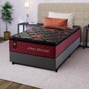 Ver imagem 1 de Conjunto Cama Box c/ Molas Ensacadas Toronto Vermelho Solteiro 96x203x66