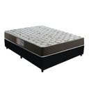 Ver imagem 1 de Cama Box Casal Colchão Mola Bonnel Belos Sonhos + Box Suede 60x138x188:preto