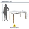 Conjunto Mesa de Jantar Retangular Tampo de Vidro 160cm X 75cm com 6 Cadeiras Lodelô - 4