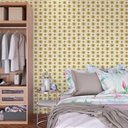 Ver imagem 2 de Papel de Parede Arabesco Floral Amarelo Gh Papel de Parede 2,5m