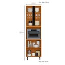 Ver imagem 2 de Cristaleira com LED 4 Portas 60cm Ravena Poliman Móveis