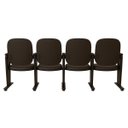 Ver imagem 5 de Poltrona Auditório Rebatível 04 Lugares – Linha Premium - Corino Preto - 38104
