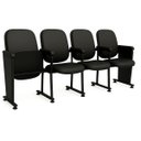 Ver imagem 1 de Poltrona Auditório Rebatível 04 Lugares – Linha Premium - Corino Preto - 38104