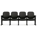 Ver imagem 4 de Poltrona Auditório Rebatível 04 Lugares – Linha Premium - Corino Preto - 38104
