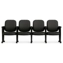 Ver imagem 2 de Poltrona Auditório Rebatível 04 Lugares – Linha Premium - Corino Preto - 38104
