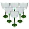 Kit 6 Taças Bicolor Acrílico 550 Ml Base Verde - 1