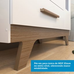 Cômoda Infantil 1 Porta com Janela 4 Gavetas em MDF Kakau Retrô  - 9