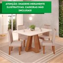 Ver imagem 3 de Mesa de Jantar Kiara Tampo Chanfrado Curvo Freijó com Quartzo