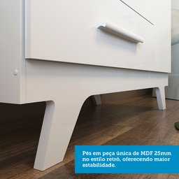 Cômoda Infantil 1 Porta 4 Gavetas em MDF Kakau Retrô  - 9