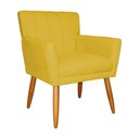 Ver imagem 4 de Kit 2 Poltronas Decorativa para Sala Recepção Cecília Veludo Mostarda - Lm Decor