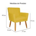 Ver imagem 7 de Kit 2 Poltronas Decorativa para Sala Recepção Cecília Veludo Mostarda - Lm Decor
