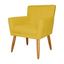 Ver imagem 5 de Kit 2 Poltronas Decorativa para Sala Recepção Cecília Veludo Mostarda - Lm Decor