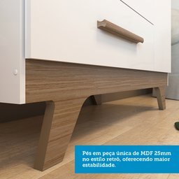 Cômoda Infantil 1 Porta 4 Gavetas em MDF Kakau Retrô  - 8