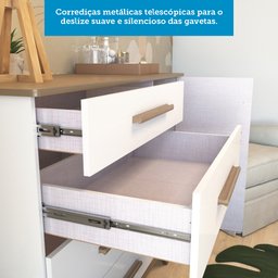 Cômoda Infantil 1 Porta 4 Gavetas em MDF Kakau Retrô  - 9