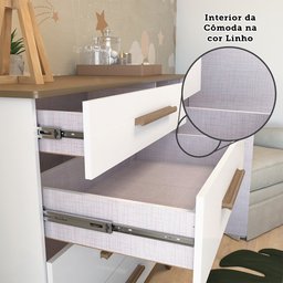 Cômoda Infantil 1 Porta 4 Gavetas em MDF Kakau Retrô  - 10