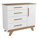 Ver imagem 2 de Cômoda Infantil 1 Porta 4 Gavetas 119cm 100% MDF Kakau Retrô Espresso Móveis