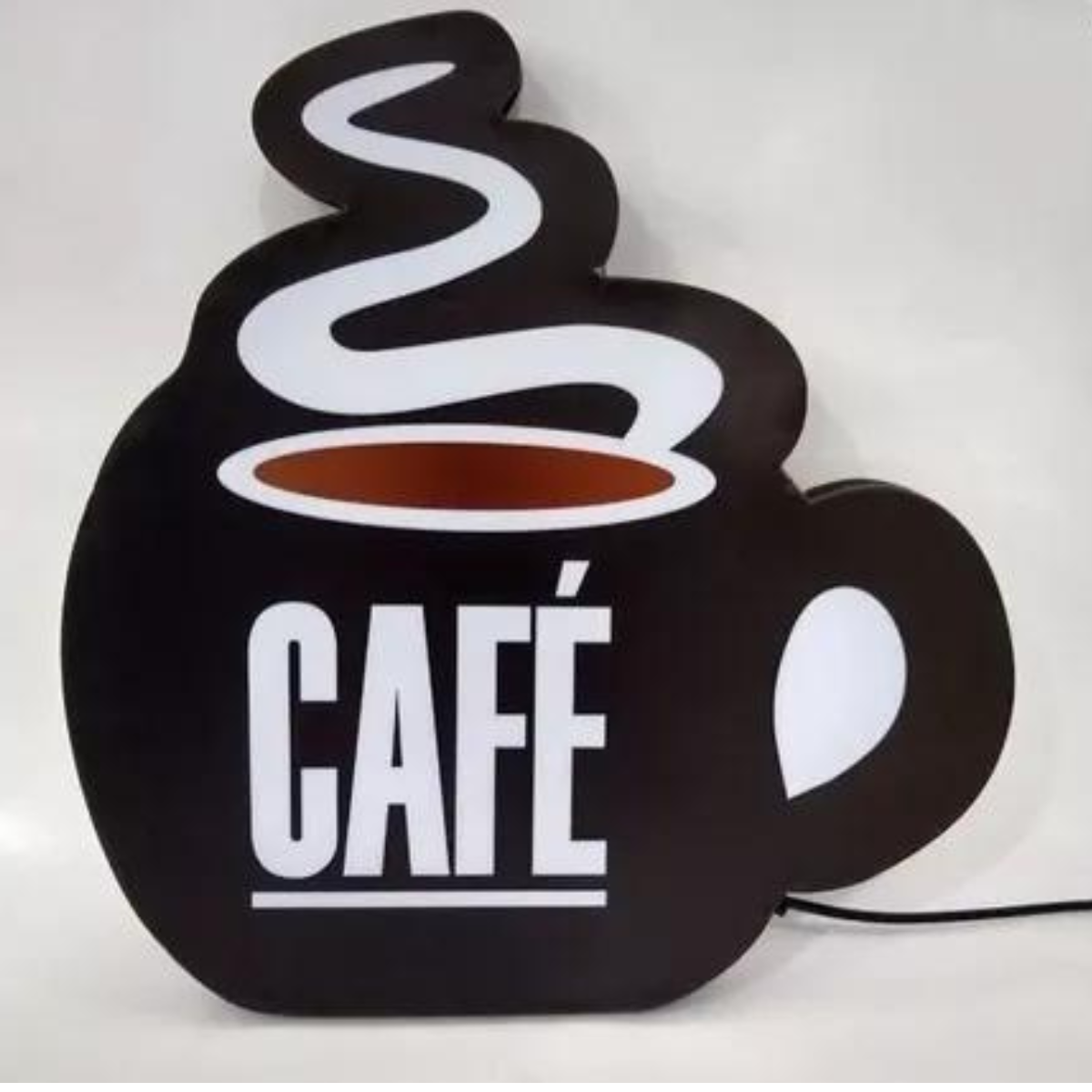 Café Placa Luminosa Led - Cantinho do Café - Xicara de Café - 30cm - Bivolt