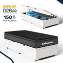 Ver imagem 2 de Cama Box Baú com Colchão Ortobom de Espuma Pillow Top Confort Black Solteiro 88cm