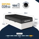 Ver imagem 3 de Cama Box Baú com Colchão Ortobom de Espuma Pillow Top Confort Black Solteiro 88cm