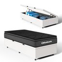Ver imagem 1 de Cama Box Baú com Colchão Ortobom de Espuma Pillow Top Confort Black Solteiro 88cm