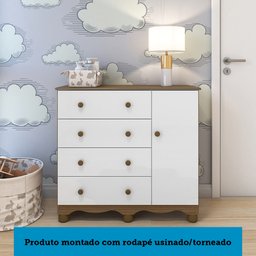 Cômoda Infantil 1 Porta 4 Gavetas 100% MDF Mimo - 6