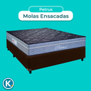 Ver imagem 4 de Cama + Box Marrom e Colchão Molas Ensacadas Casal - Petrus Paropas