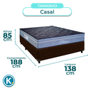Ver imagem 3 de Cama + Box Marrom e Colchão Molas Ensacadas Casal - Petrus Paropas