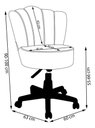Ver imagem 5 de Cadeira Mocho Pétala Giratória para Estética Consultório Veludo Bege Bz Home Decor