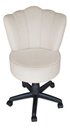 Ver imagem 2 de Cadeira Mocho Pétala Giratória para Estética Consultório Veludo Bege Bz Home Decor
