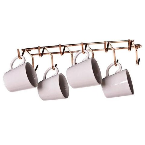 Porta Xícaras Cobre 12 Ganchos 275x30x100mm 2740 Jomer