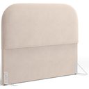 Ver imagem 6 de Cabeceira Cama Box Casal 140cm Lanna com Puff Recamier Doha W01 Suede Bege - Lyam Decor