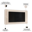 Ver imagem 3 de Painel para TV 75 pol com LED Orgânico Harper D05 Off White - Lyam Decor