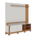 Ver imagem 2 de Estante Home Theater Jurerê 1.8 Off White Matte Freijó com Mesa de Centro Jeri Freijó Off White e