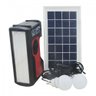 Kit Placa Solar Mp3 com 2 Lâmpadas, Radio e Carregador de Celular Preto - Ecosoli - 1