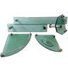 Kit acessórios banheiro de canto grade max vidro verde - 1