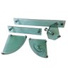 Kit acessórios banheiro de canto grade max vidro verde - 3